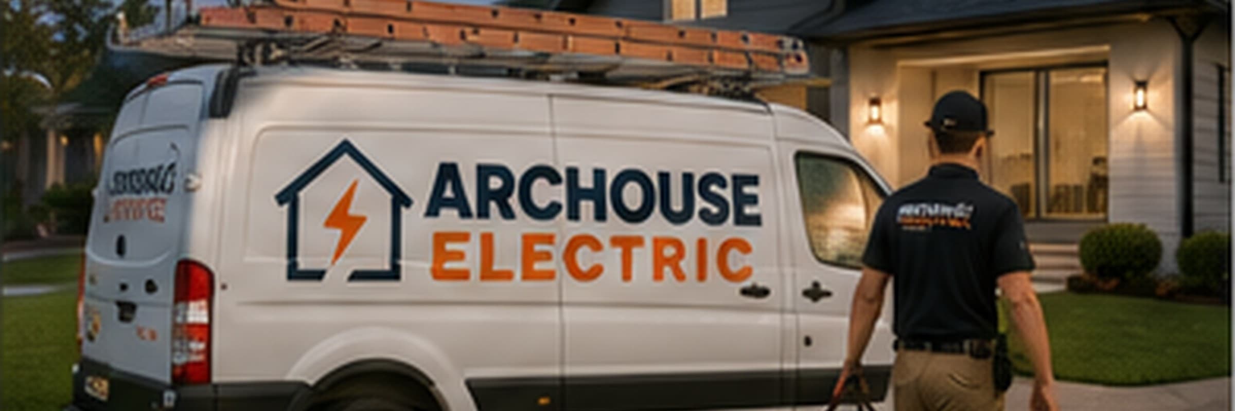 Electrical work on a job in daylight
