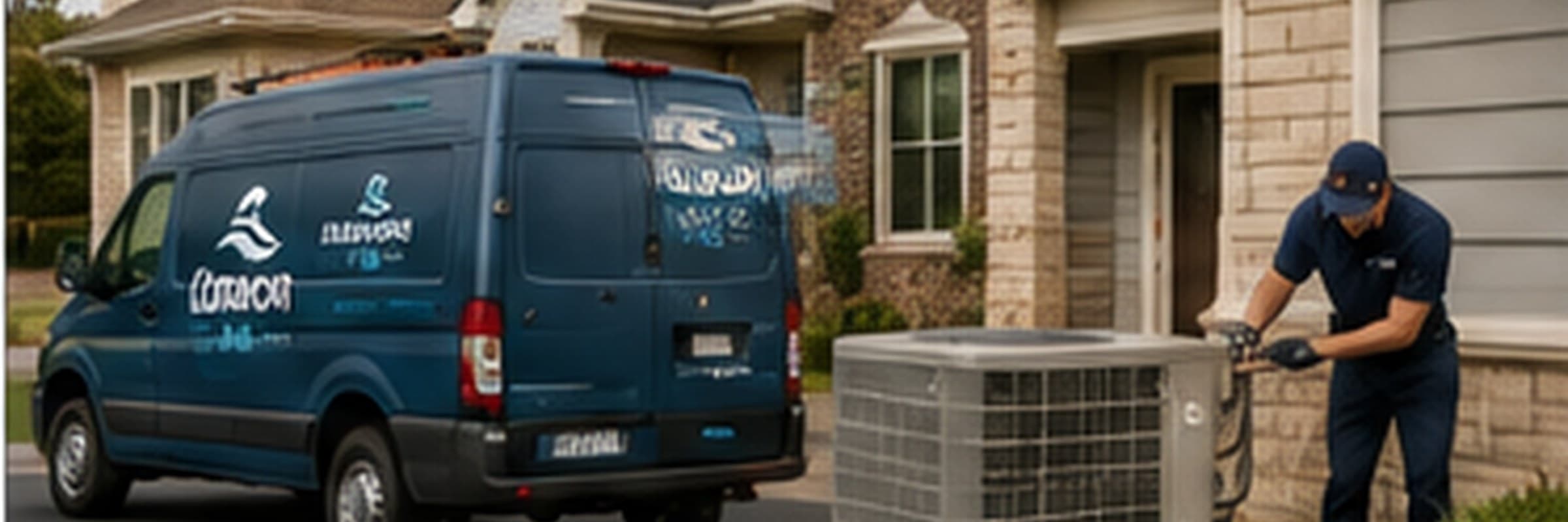 HVAC work on a job in daylight